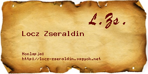 Locz Zseraldin névjegykártya